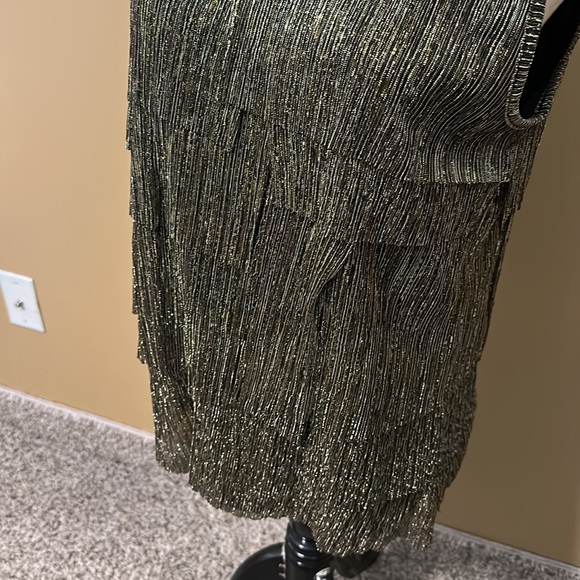 🎀 Christopher & Banks Metallic Layered Blouse - Picture 2 of 5